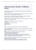 Communication Studies 10 Midterm UCLA Exam Questions and Answers