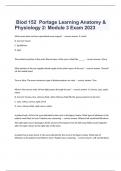 Biod 152  Portage Learning Anatomy & Physiology 2: Module 3 Exam 2023 