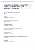 OPENSTAX MICROBIO (CHAPTERS 1-3 and 7) EXAM 2023 WITH 100% CORRECT ANSWERS