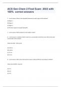 ACS Gen Chem 2 Final Exam  2023 with 100%  correct answers
