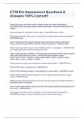 C779 Pre Assessment Questions & Answers 100&percnt; Correct&excl;&excl;