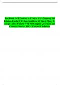 Test Bank for Priorities in Critical Care Nursing&comma; 9th Edition&comma; Linda D&period; Urden&comma; Kathleen M&period; Stacy&comma; Mary E&period; Lough Latest Update With All Chapter Questions and Correct Answers 100&percnt; Complete Solution