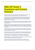 NSG 357 Exam 3 Questions and Correct Answers