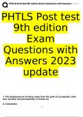 PHTLS Post test 9th edition Exam Questions with Answers 2023 update
