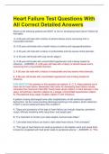 Heart Failure Test Questions With  All Correct Detailed Answers