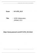 H11-879_V2.0 HCIE-Collaboration (Written) V2.0 Dumps