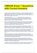 CMN350 Exam 1 Questions with Correct Answers 