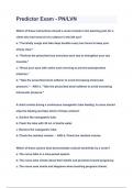 Predictor Exam - PN&sol;LVN Questions & Answers 2023&lpar;A&plus;GRADED 100&percnt;VERIFIED&rpar;