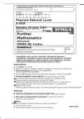 Pearson Edexcel Level 3 GCE Further Mathematics Advanced PAPER 4B Further Statistics 2 June 2023