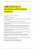 CMN 350 Exam 4 Questions with Correct Answers 