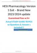 HESI Pharmacology Version 1 Exit &ndash; Brand New 2023&sol;2024 update 
