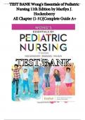 Test Bank For Wong's Essentials of Pediatric Nursing 11th Edition Hockenberry, Rodgers & Wilson |ALL CHAPTERS | COMPLETE A+ GUIDE 
