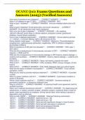 UPDATED OCANZ Quiz Exams Questions and Answers &lpar;2024&sol;2025&rpar; &lpar;Verified Answers&rpar;