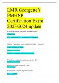 LMR Georgette’s PMHNP Certification Exam 2023/2024 update 