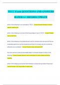 TECC Exam QUESTIONS AND ANSWERS RATED A&plus; 2023&vert;2024 UPDATE