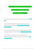 DRIVERS ED HAWAII COMPLETE EXAM Questions & Answers GRADED A&plus; 2023&vert;2024