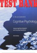 TEST BANK for Cognitive Psychology&colon; Connecting Mind&comma; Research and Everyday Experience 4th edition by Bruce Goldstein&period; &vert; Complete 13 Chapters