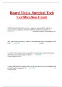 Board Vitals- Surgical Tech Certification Exam 2023/2024
