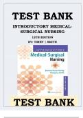 Test Bank for Introductory Medical-Surgical Nursing 12th Edition by Timby Smith, All Chapters 1-72 Covered, A+ guide.