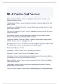 NCLE Practice Test Practical Questions and Answers