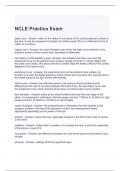 NCLE Practice Exam with complete solutions 