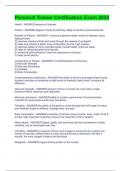 Personal Trainer Certification Exam 2024