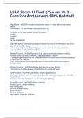 UCLA Comm 10 Final &colon;&rpar; You can do it Questions And Answers 100&percnt; Updated&excl;&excl;