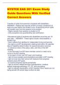 NYSTCE EAS 201 Exam Study  Guide Questions With Verified Correct Answers