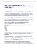 WGU Pre-Assessment&lpar;2023-2024&rpar;100&percnt; &excl;&excl;