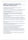 D080 Pre-Assessment Questions &Answers 100&percnt; Correct&excl;