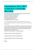 Foundations Hesi 100&percnt;  VERIFIED ANSWERS  2023&sol;2024