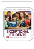 Test Bank For Exceptional Students&colon; Preparing Teachers for the 21st Century&comma; 4th Edition All Chapters 
