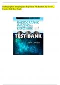 Radiographic Imaging and Exposure 5th Edition by Terri L. Fauber Test Bank