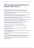 D047 Pre assessment Questions And Answers 100&percnt; Correct&excl;