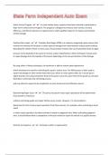 State Farm Independent Auto &vert;61 Exam  Questions with 100&percnt; Correct Answers &vert; Updated 2023 &vert; Guaranteed A