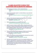 claims adjuaster florida exam over 200 questions and correct answers&period;