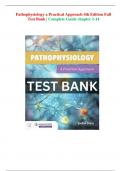 Test Bank for Pathophysiology A Practical Approach 4th Edition chapter 1-14 /  Complete Guide 2023