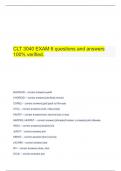  CLT 3040 EXAM 6 questions and answers 100% verified.