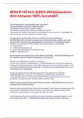 WGU D115 Unit 6&lpar;2023-2024&rpar;Questions And Answers 100&percnt; Accurate&excl;&excl;