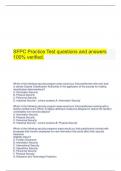   SFPC Practice Test questions and answers 100% verified.