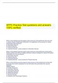   SFPC Practice Test questions and answers 100&percnt; verified&period;