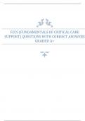FCCS &lpar;FUNDAMENTALS OF CRITICAL CARE SUPPORT&rpar; QUESTIONS WITH CORRECT ANSWERS GRADED A&plus;