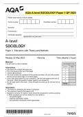 AQA A-level SOCIOLOGY Paper 1 QP 2023