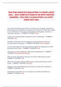 PGA PGM ASSOCIATE QUALIFYING 3&period;0 EXAM LATEST 2022 &ndash; 2024 COMPLETE EXAM 65 QS WITH VERIFIED ANSWERS &sol; PGA PGM 3&period;0 QUALIFYING 3&period;0 LATEST EXAM 2022-2024