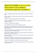 2023 PTTC EXAM ACTUAL EXAM QUESTIONS AND CORRECT ANSWERS&vert;ALREADY GRADED A&plus;