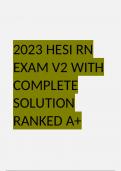 2023  HESI RN EXAM V2 WITH COMPLETE SOLUTION.