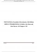 TEST BANK for Essentials of Investments, 11th Edition ISBN13: 9781260013924 By Zvi Bodie, Alex Kane and Alan Marcus. All Chapters 1-28