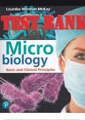 TEST BANK for Microbiology: Basic and Clinical Principles, 1st edition by Lourdes Norman-McKay. ISBN 9780135876831. (All 21 Chapters)
