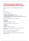 TCFP prep questions 2023 Correct Questions & Answers 100&percnt; Correct&excl;&excl;