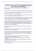 Scribe America OP Final Verified Questions And Answers 2023&sol;2024